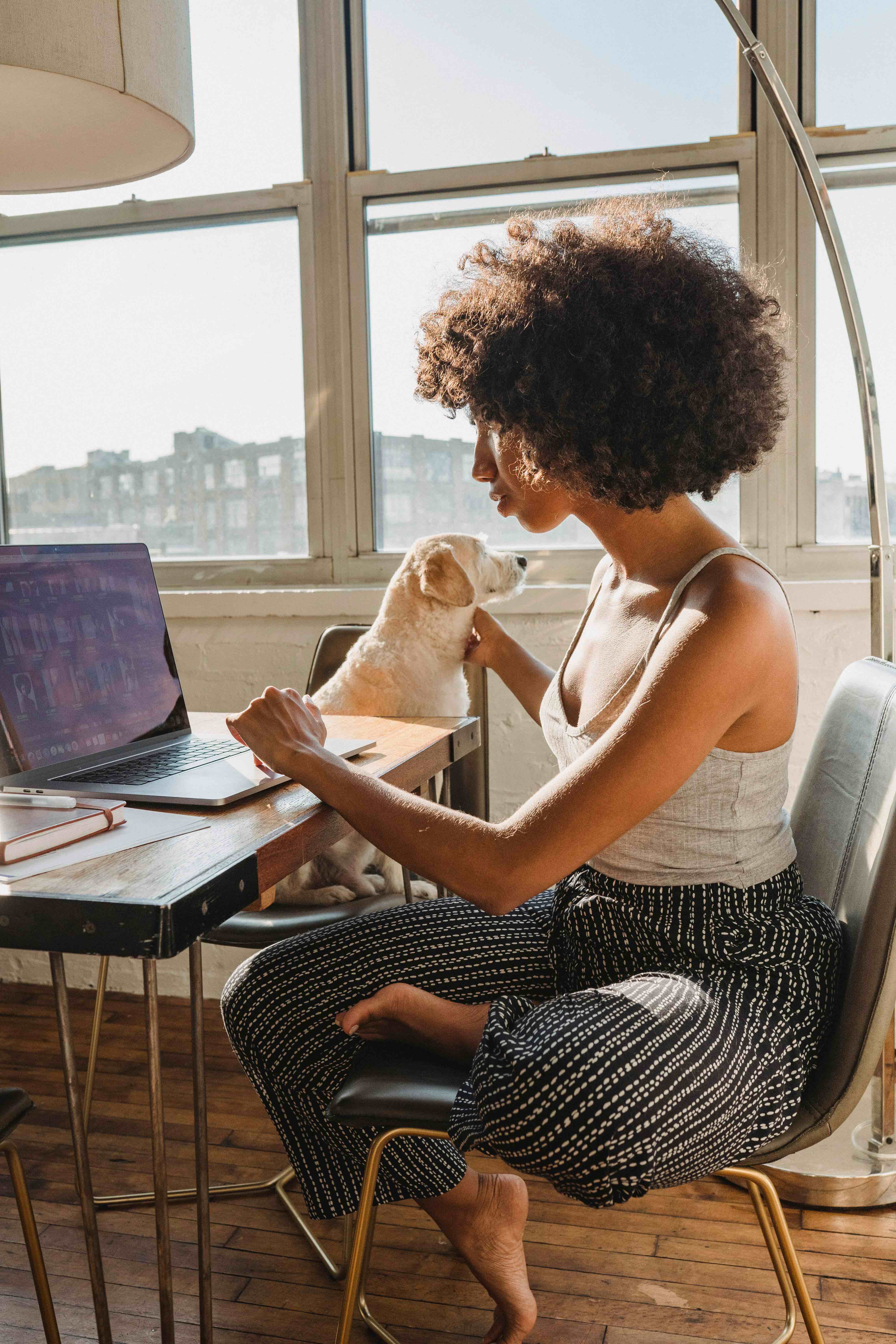 Women working from home